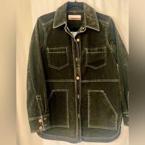 Anthropologie Pilcro Olive Suede Jacket. Size Small